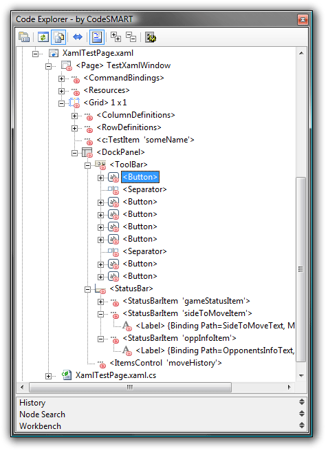 The CodeSMART Code Explorer XAML Browsing